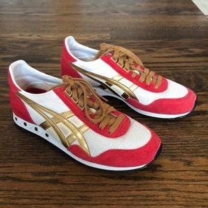 TIGER Red White Gold Sneaker size 7